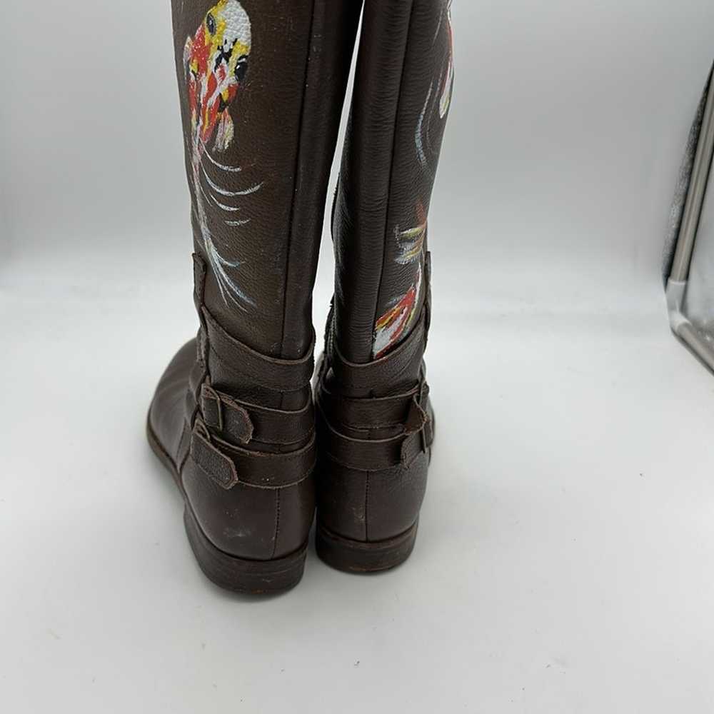 Hand painted Koi RidingBoots by Coconuts Size 6.5 - image 6