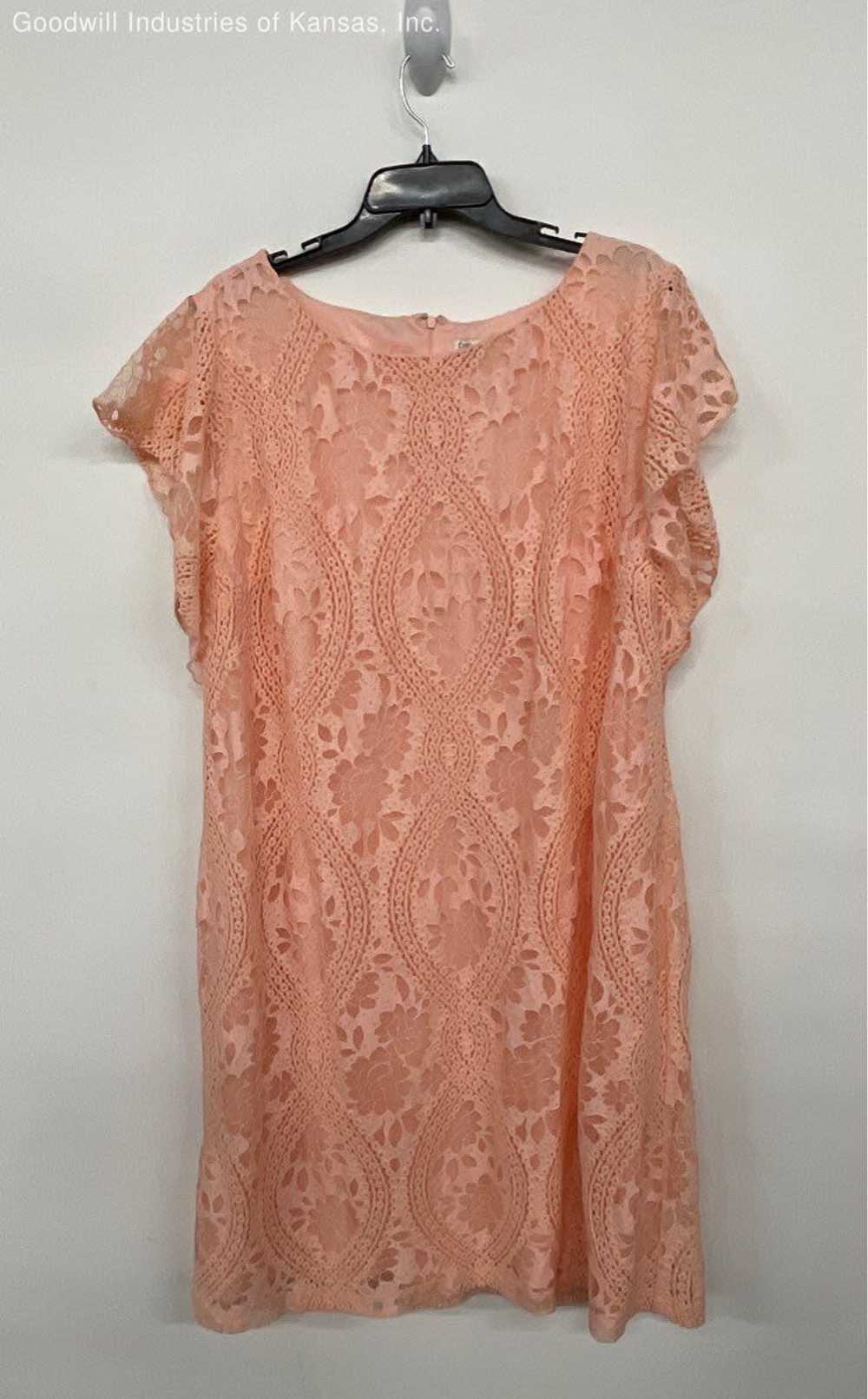 Cato Pink Lace Floral Dress - Size 26W - image 1