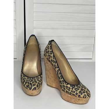 Stuart Weitzman Animal Print Round Toe High Heel … - image 1