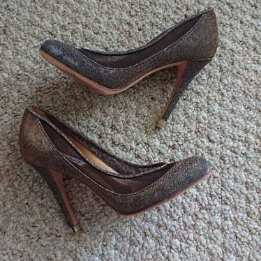 Badgley Mischka Myria sparkle mesh heels size 6M