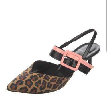 PIERRE HARDY Suede Printed Slingback Pumps - image 1