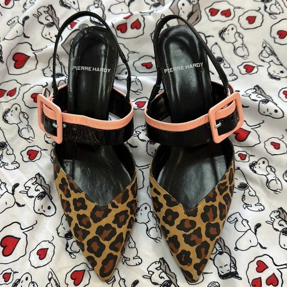 PIERRE HARDY Suede Printed Slingback Pumps - image 2