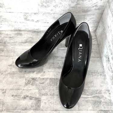 【Excellent condition】DIANA pumps enamel black hig… - image 1