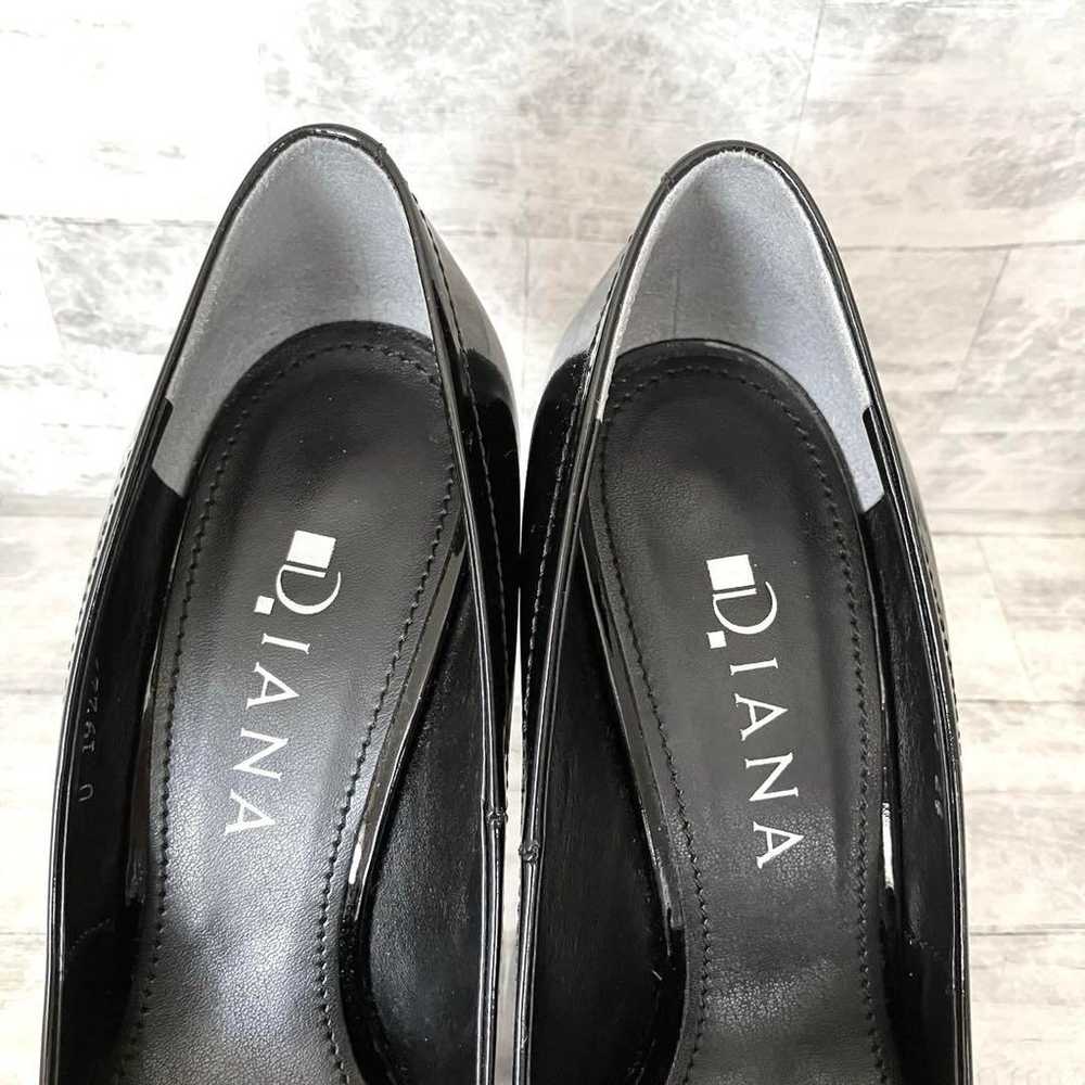 【Excellent condition】DIANA pumps enamel black hig… - image 7