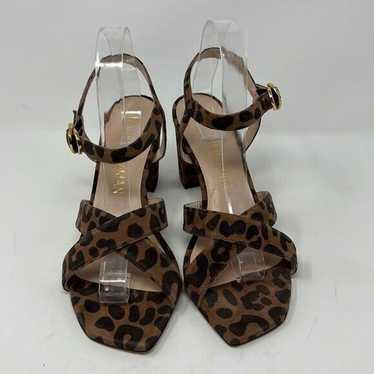 Stuart Weitzman Animal Print Analeigh High Heel S… - image 1