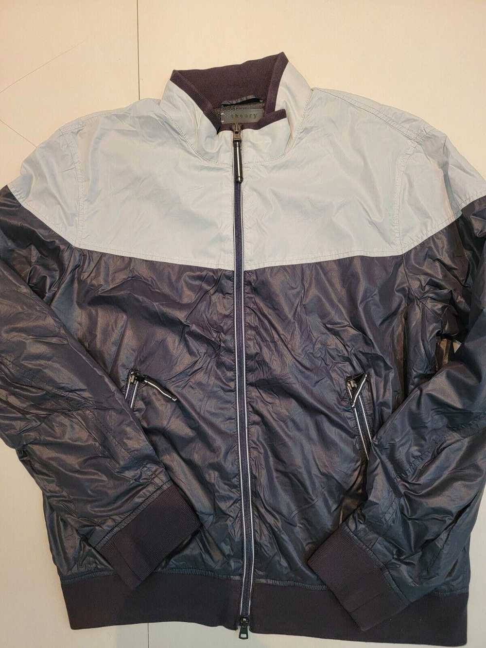 Theory Theory Windbreaker Two Tone Navy And Grey … - image 1