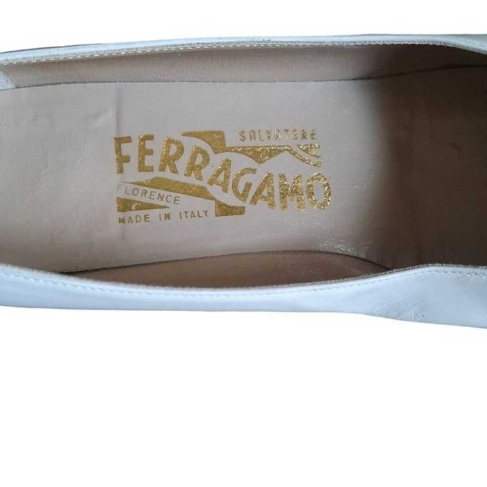 SALVATORE FERRAGAMO  Cream Kitten Heel Pump - image 4