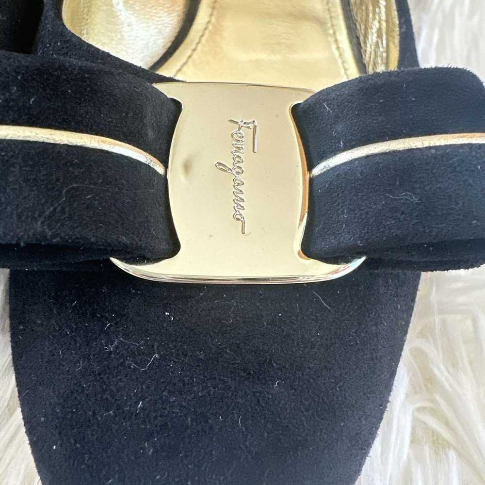 Ferragamo Varina Ribbon Suede Pumps - image 4