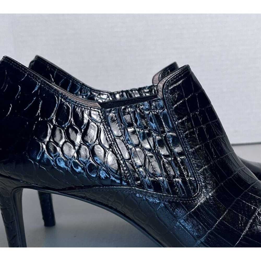 Inez Marisol 70 Black Boots Croco Emboss Ankle Bo… - image 6