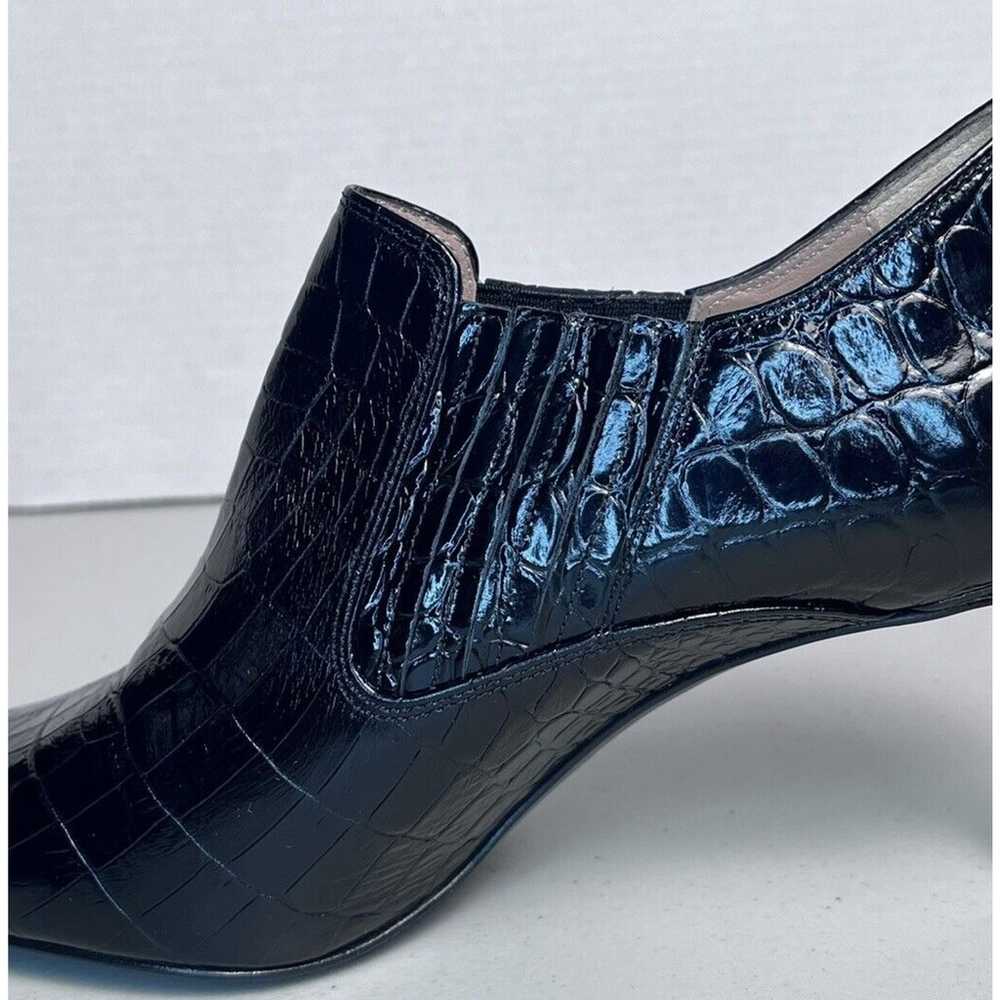 Inez Marisol 70 Black Boots Croco Emboss Ankle Bo… - image 8