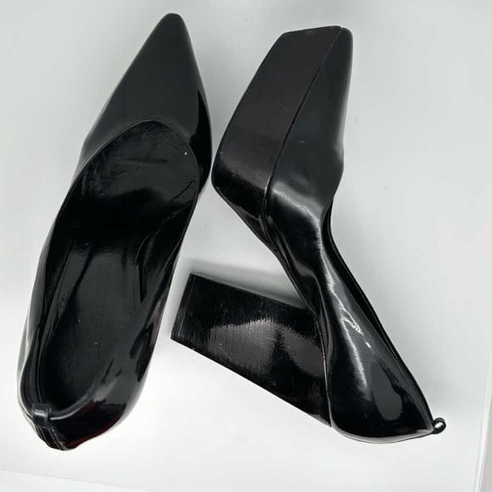 Jil Sander Patent Leather Black Pointed Toe Platf… - image 11