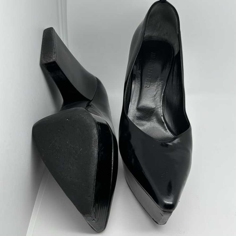 Jil Sander Patent Leather Black Pointed Toe Platf… - image 12