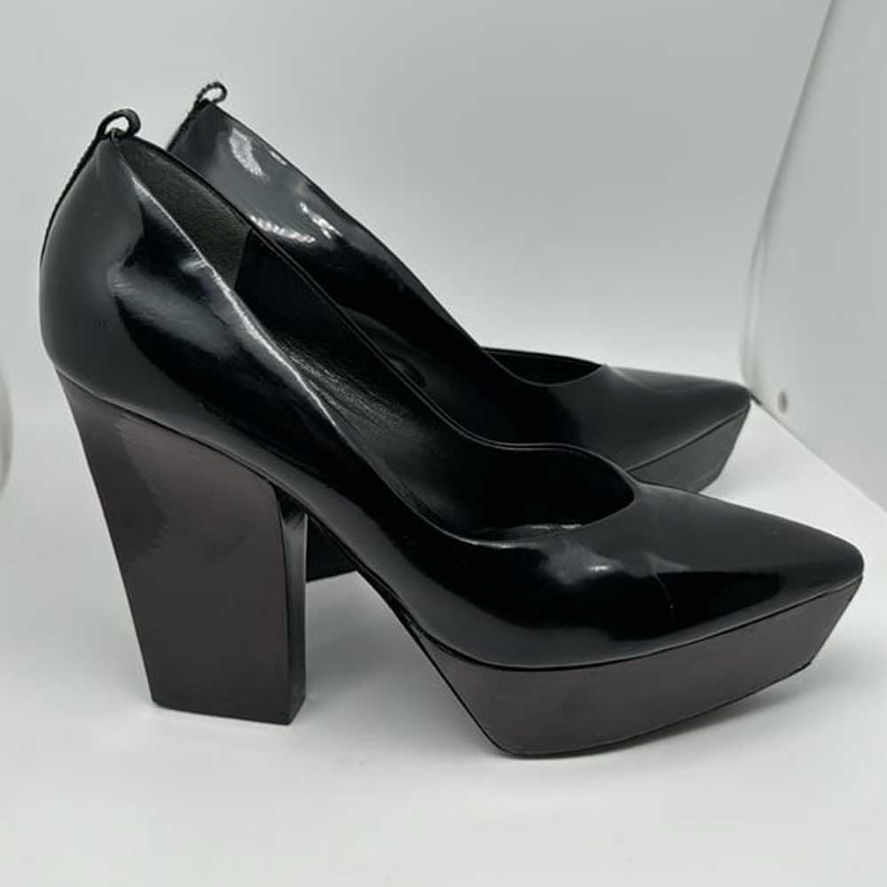 Jil Sander Patent Leather Black Pointed Toe Platf… - image 3