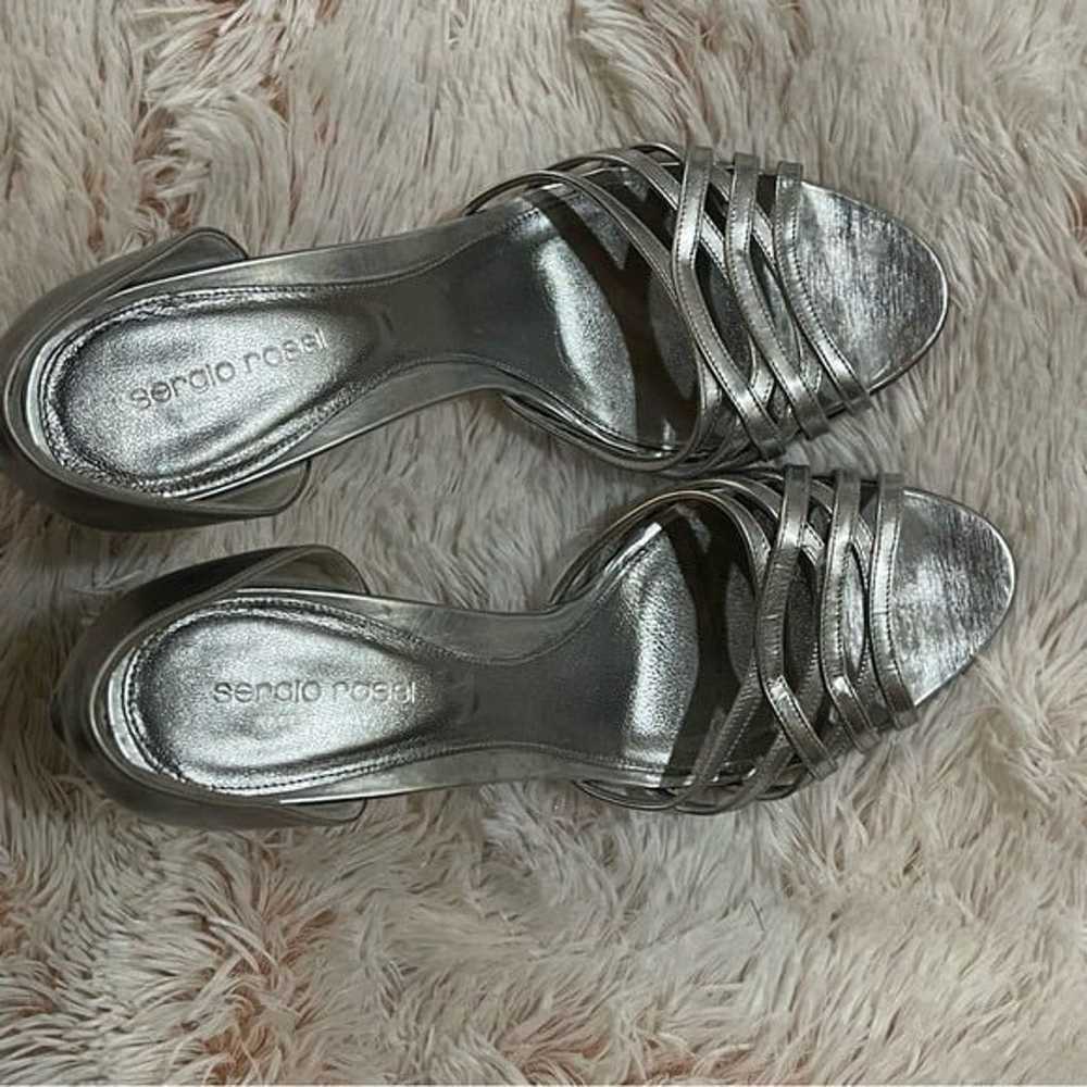 Sergio Rossi metallic silver stilettos size 39 EU - image 6