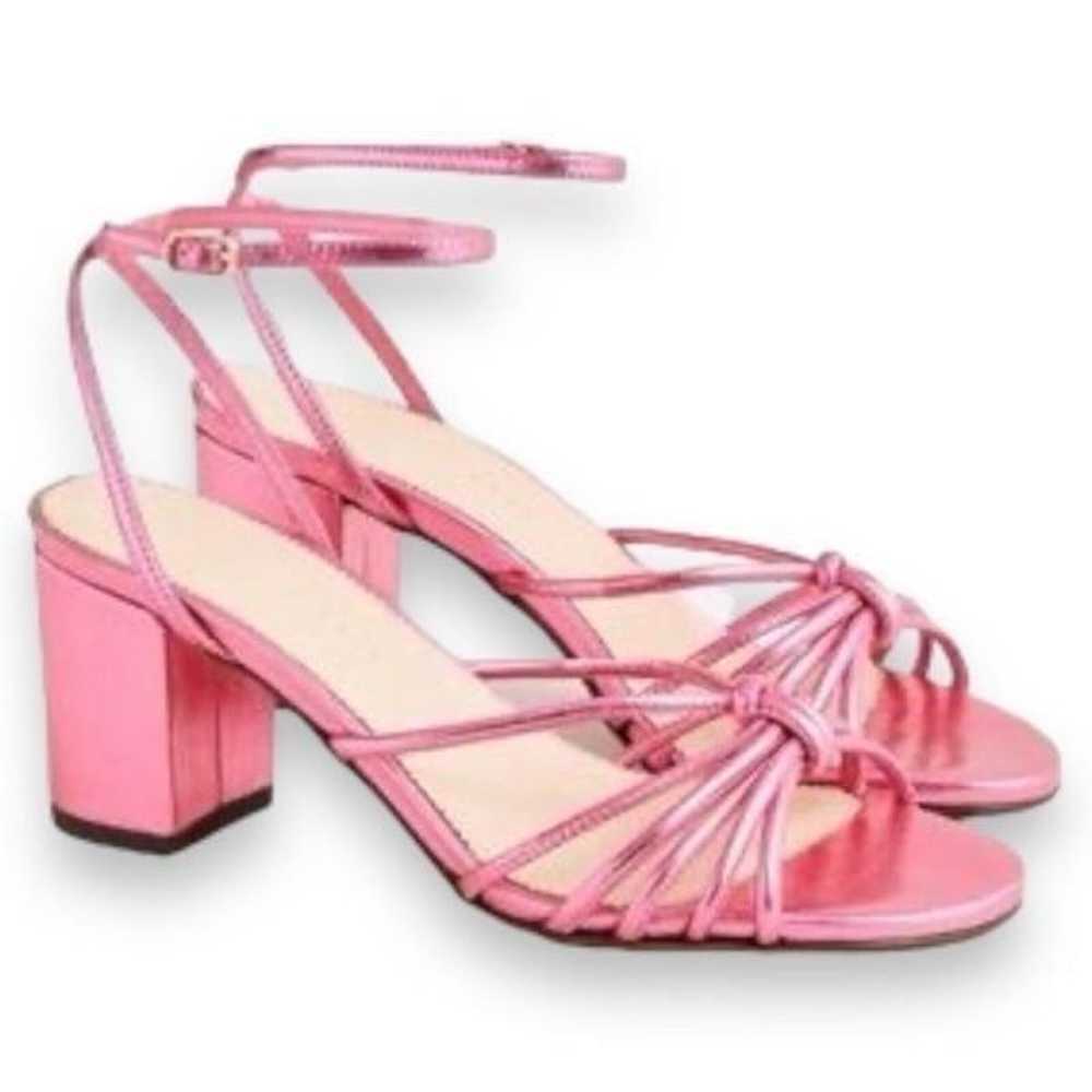 J Crew Shoes WMNS 11 Pink Metallic Lucie Strappy … - image 1