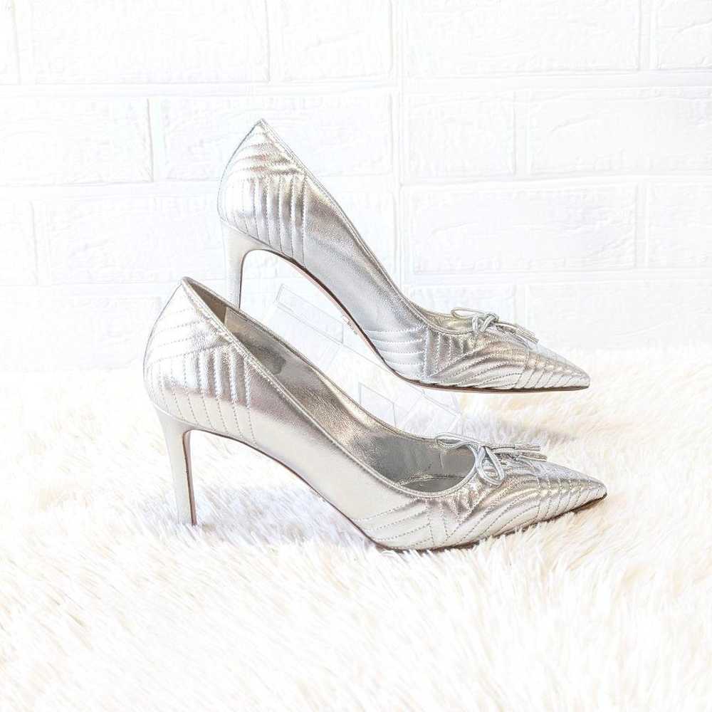 ✨ Popular ✨ PRADA Silver Quilted Logo Pumps ✨ - image 2