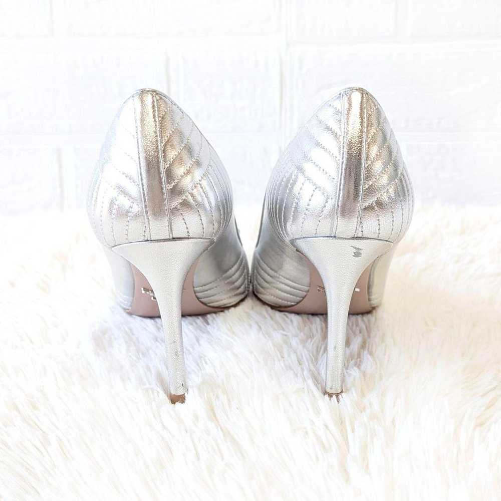 ✨ Popular ✨ PRADA Silver Quilted Logo Pumps ✨ - image 5