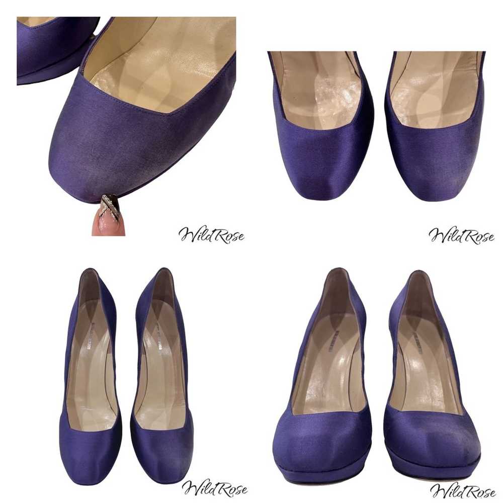 NICHOLAS KIRKWOOD Purple Satin Almond Toe Python … - image 11