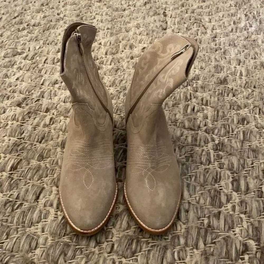 Anthropologie Silent D Zofie Suede Western Ankle … - image 4