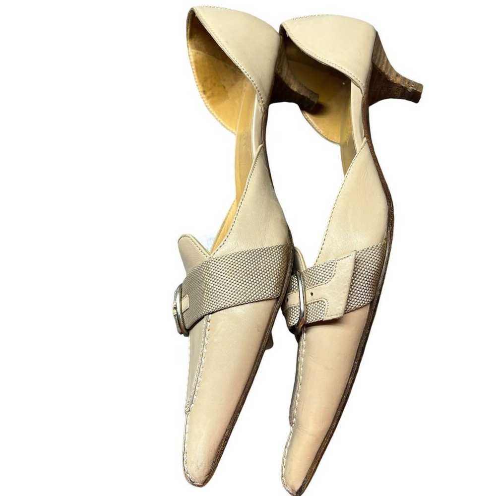 Hermes, elegant beige low-heel pumps, size 36. - image 4