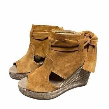 Kanna Tan Suede Basket Karneol Espadrille Platform