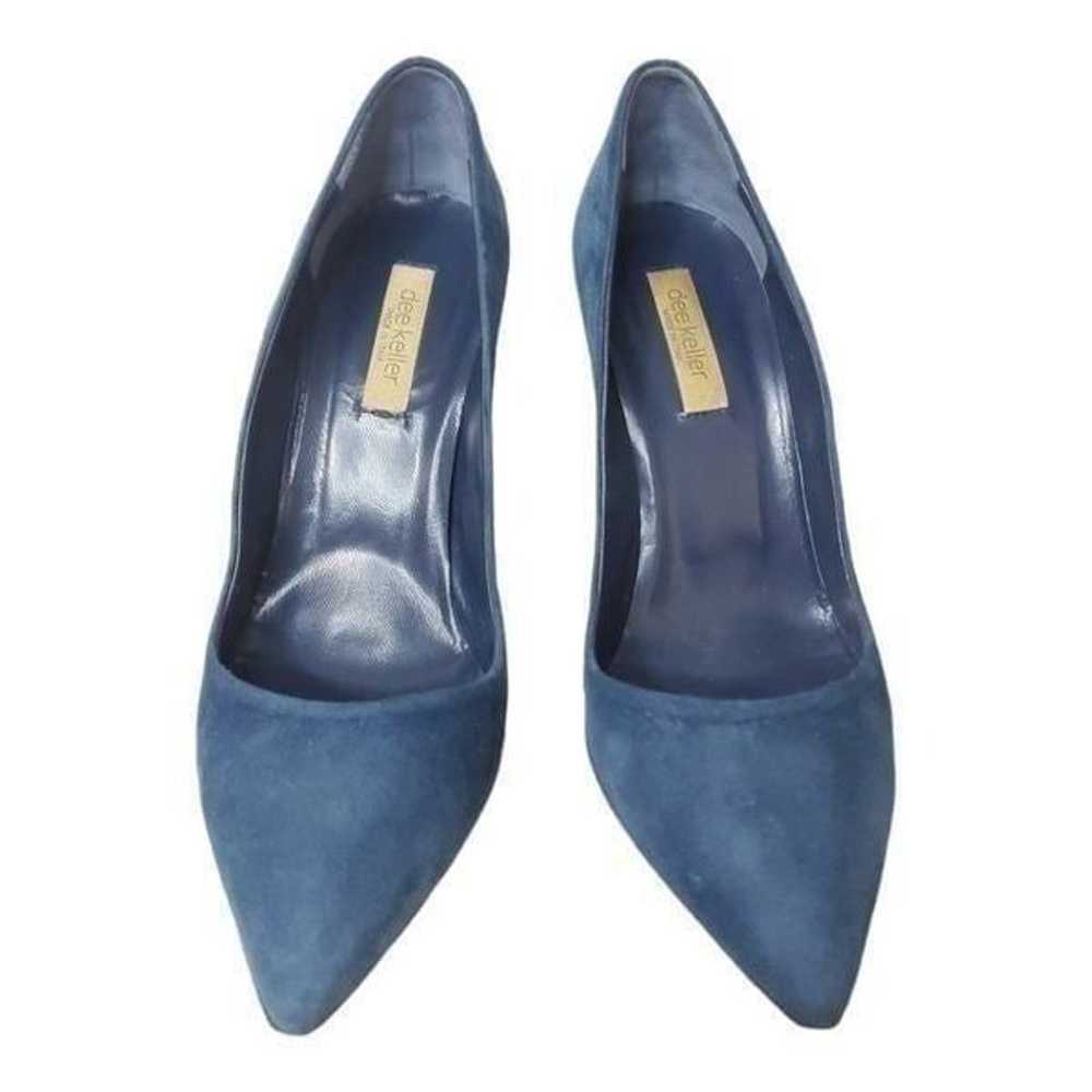 Dee Keller Mara  Blue Suede Block Chunky Heel Pum… - image 3