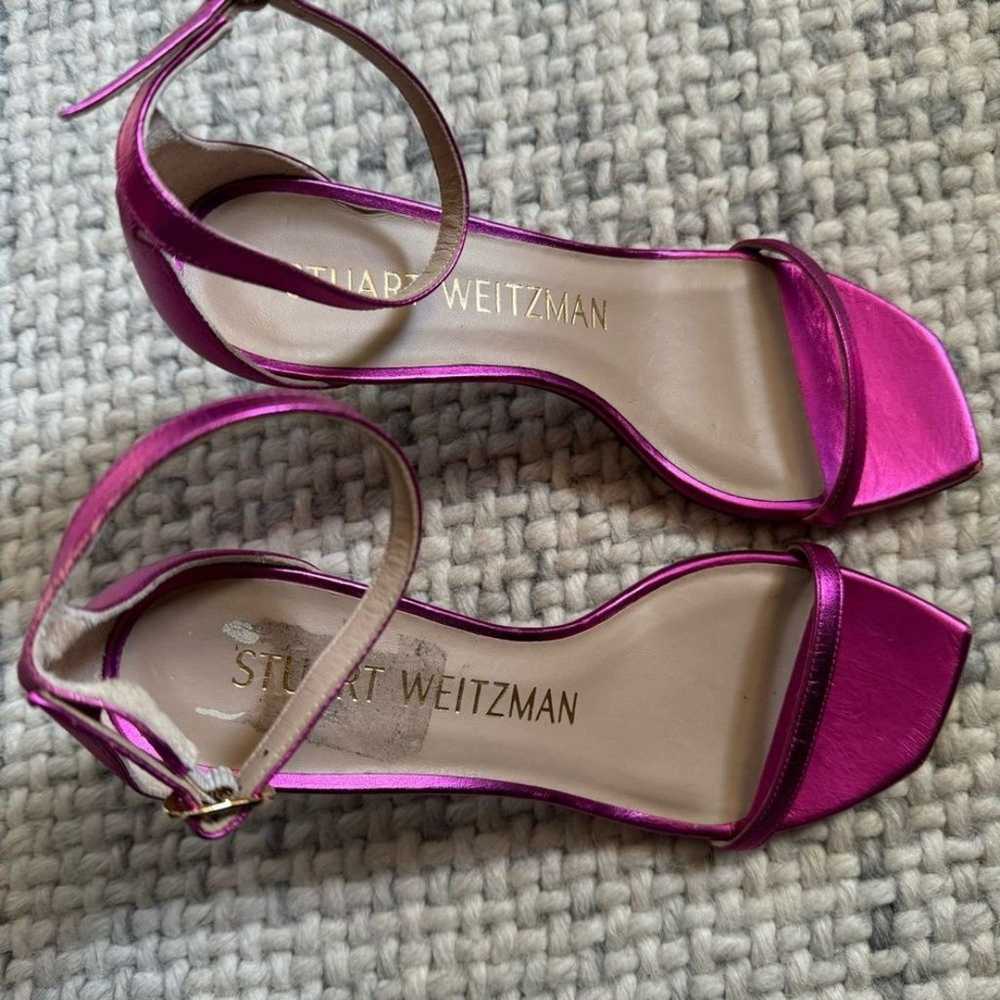 Stuart Weitzman NudistCurve 75 Sandal in Azalea P… - image 3