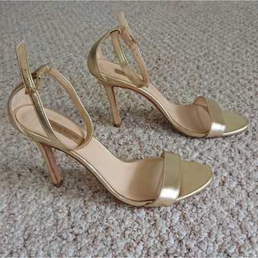 Dee keller gold tone Italy Leather Heeled Sandals