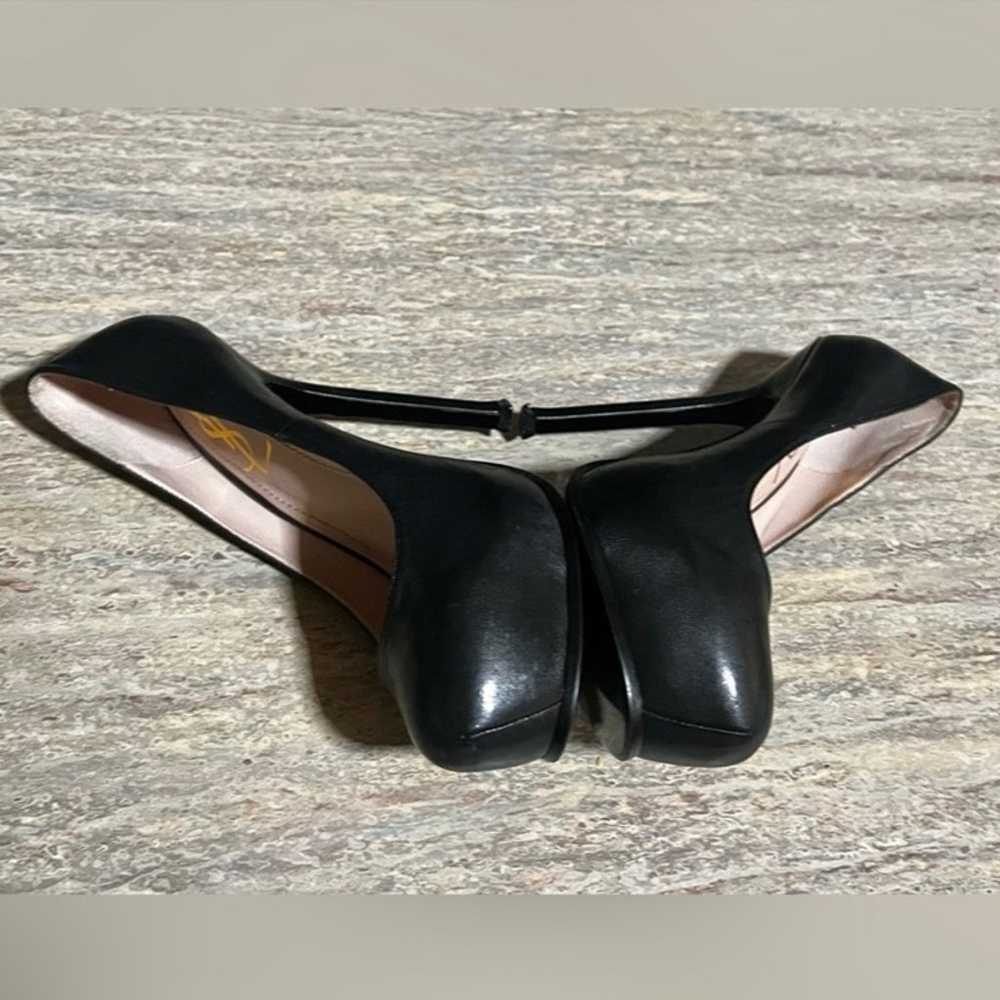 Yves Saint Laurent black leather high Heels shoes - image 11