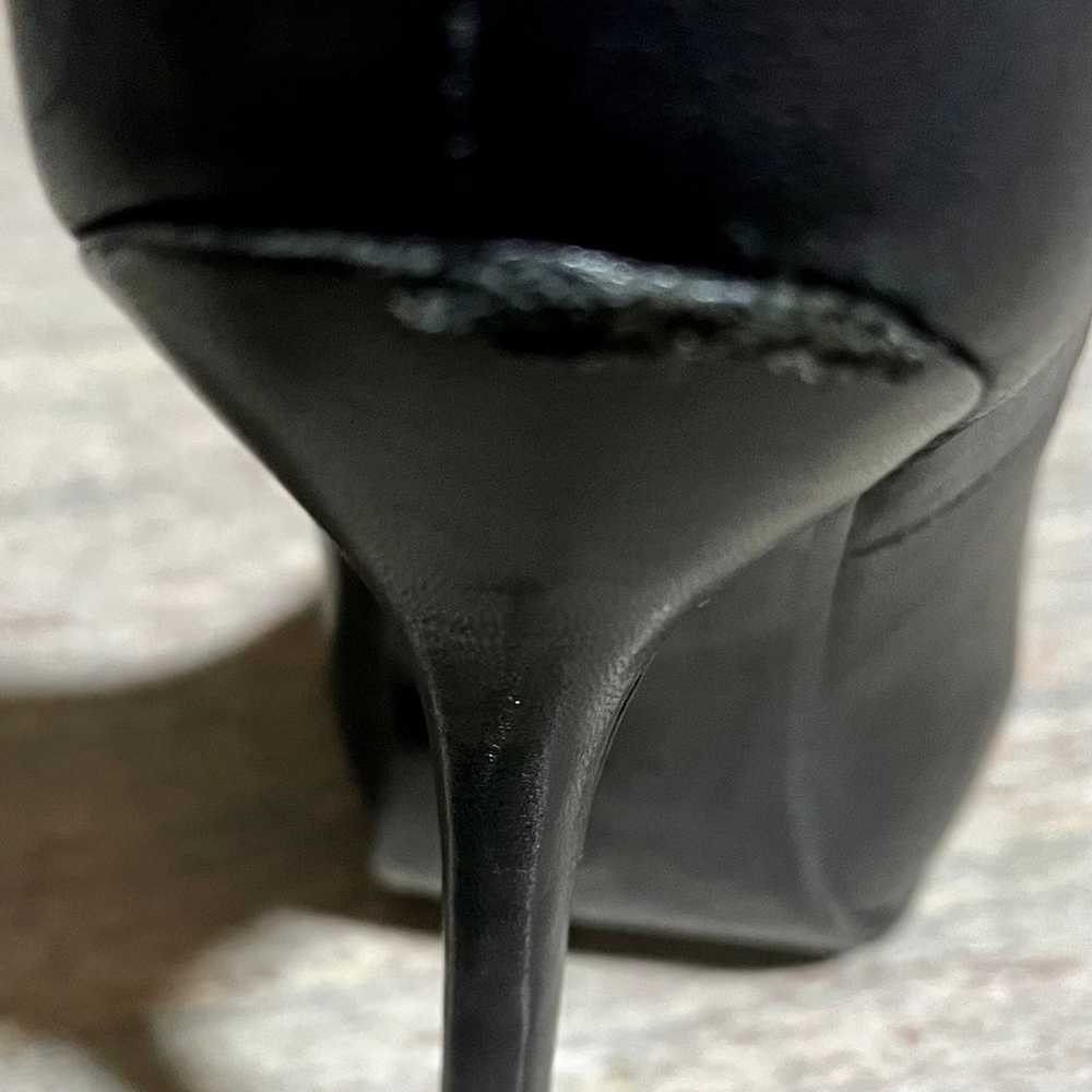 Yves Saint Laurent black leather high Heels shoes - image 7