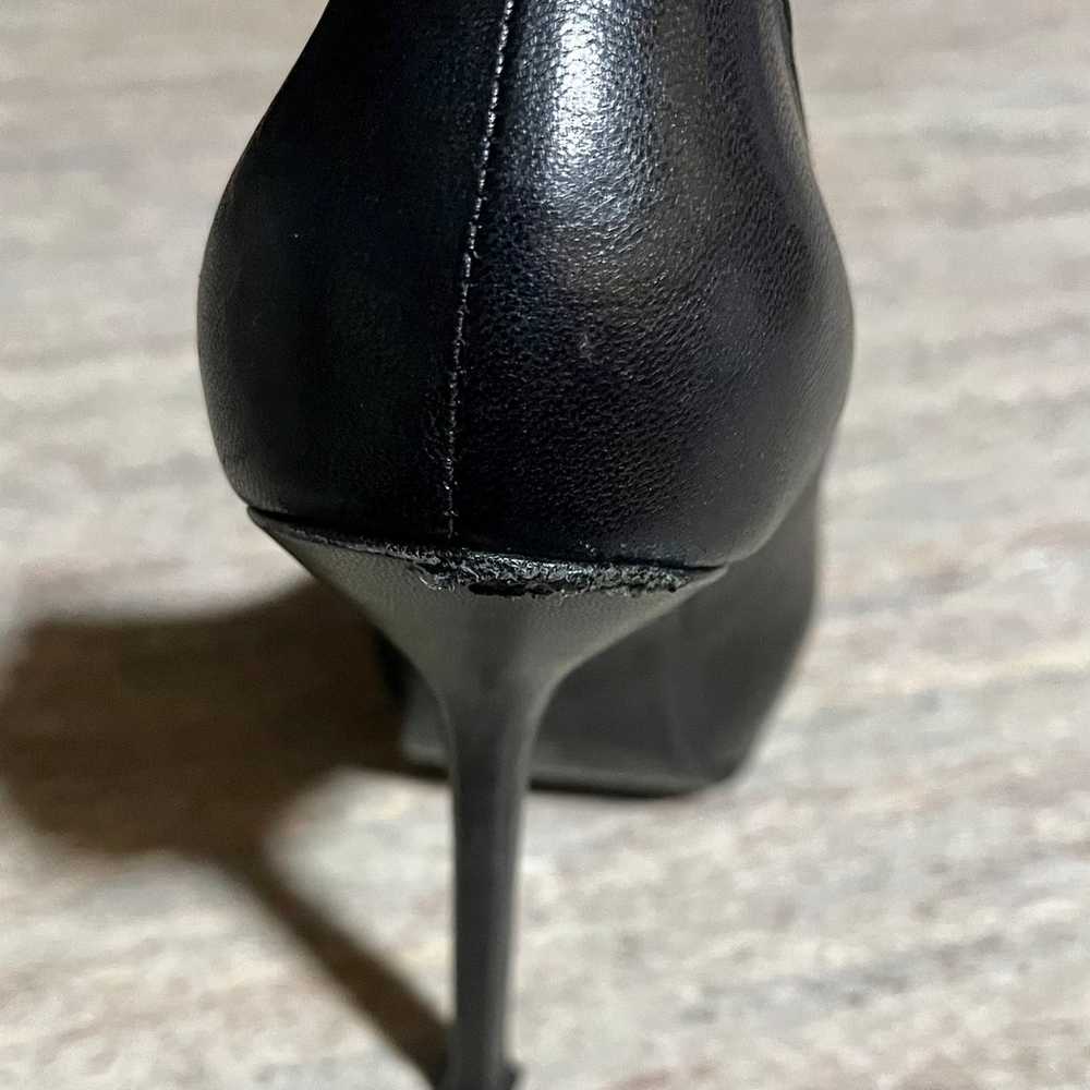 Yves Saint Laurent black leather high Heels shoes - image 9