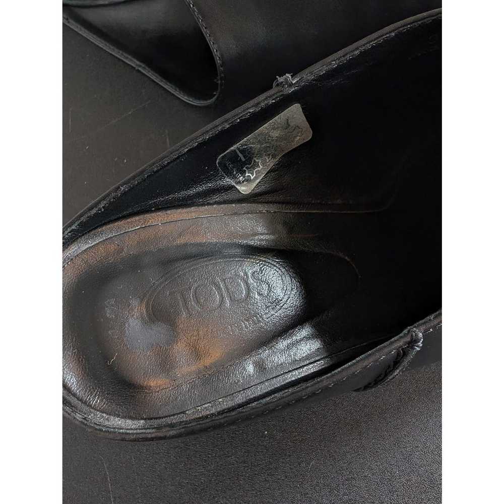 Tod's Women's Black Leather Mules Size 39 - image 8