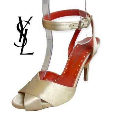 Yves Saint Laurent Ankle Strap YSL High heels San… - image 1