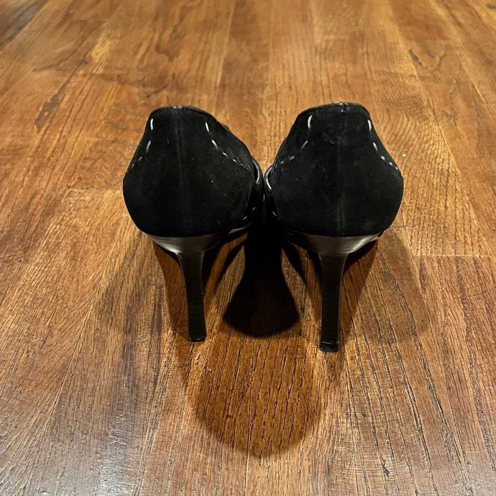 Manolo Blahnik Black Suede Pumps - image 4