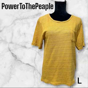 【PowerToThePeaple】L Sheer Knit Short Sleeve Camel… - image 1