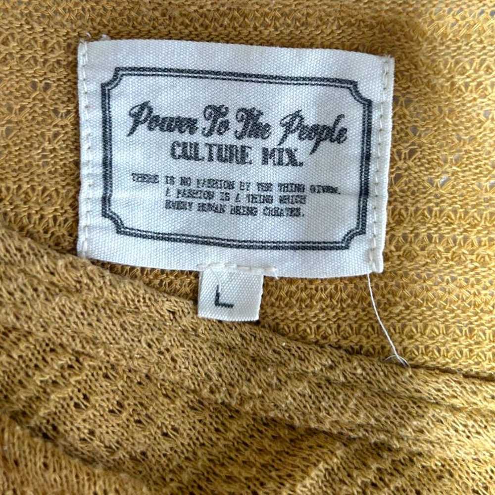 【PowerToThePeaple】L Sheer Knit Short Sleeve Camel… - image 7