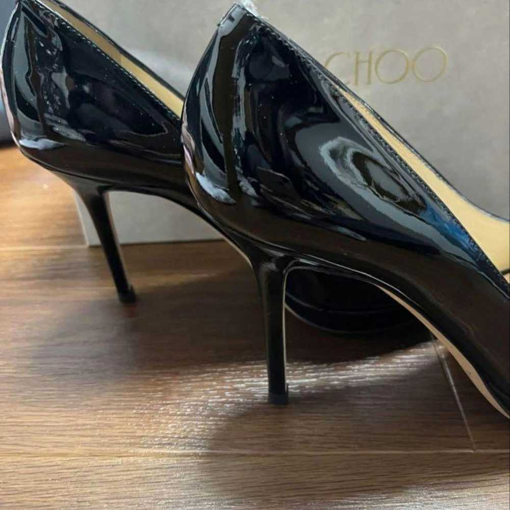 Brand New Jimmy Choo Pumps Patent Enamel Black Ki… - image 3