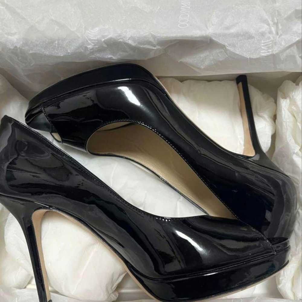 Brand New Jimmy Choo Pumps Patent Enamel Black Ki… - image 5