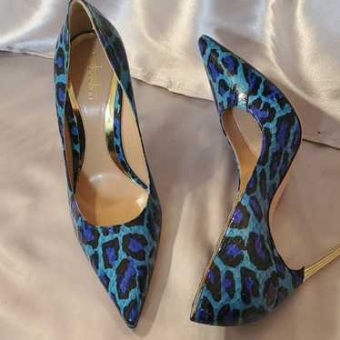 Rare Sebastián Milano Leopardo Turchese Blue Snak… - image 1