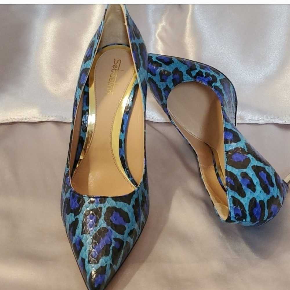 Rare Sebastián Milano Leopardo Turchese Blue Snak… - image 3