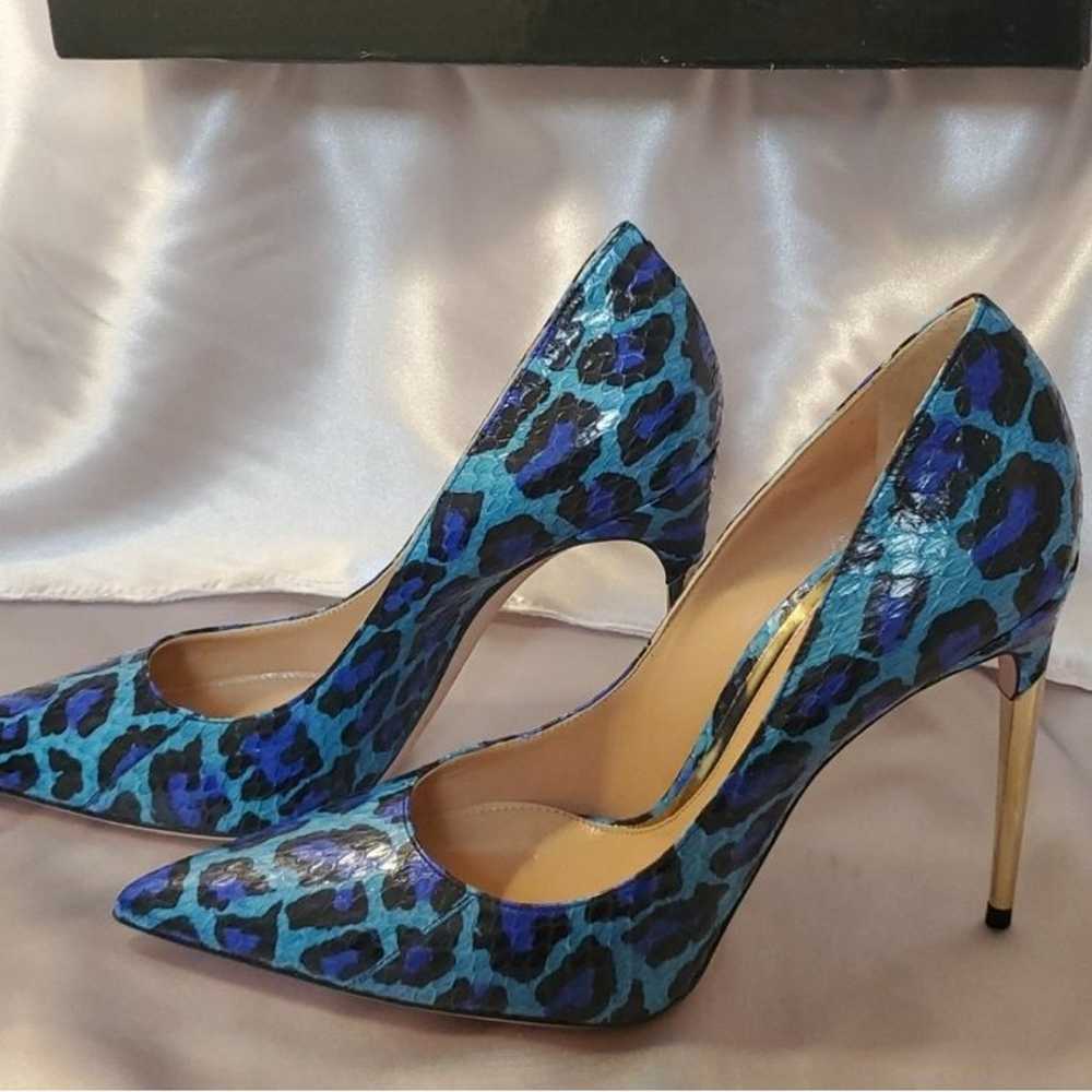 Rare Sebastián Milano Leopardo Turchese Blue Snak… - image 7