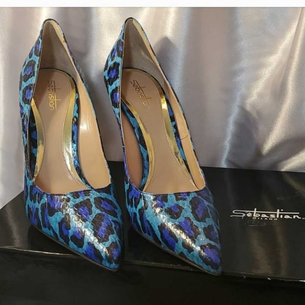 Rare Sebastián Milano Leopardo Turchese Blue Snak… - image 9