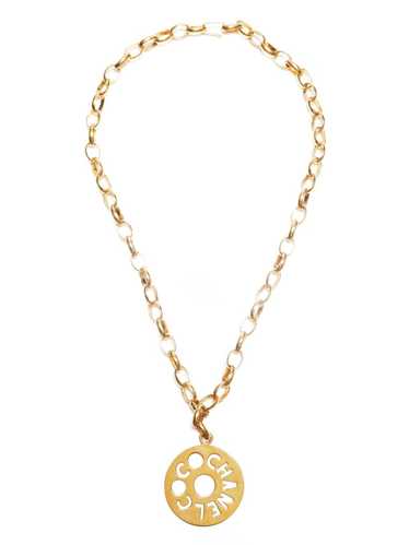 CHANEL Pre-Owned 1990 Jumbo cut-out logo necklace… - image 1