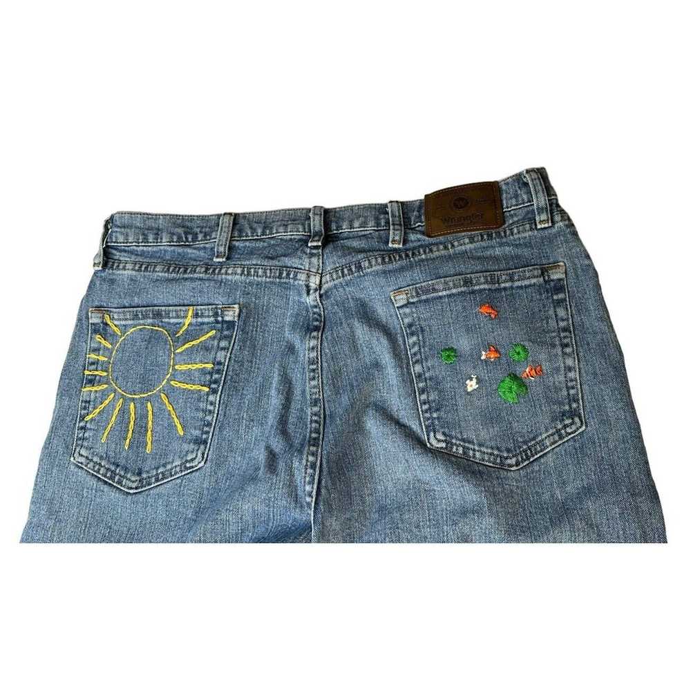 Wrangler Wrangler Embroidered Sun Fish Flowers Re… - image 7