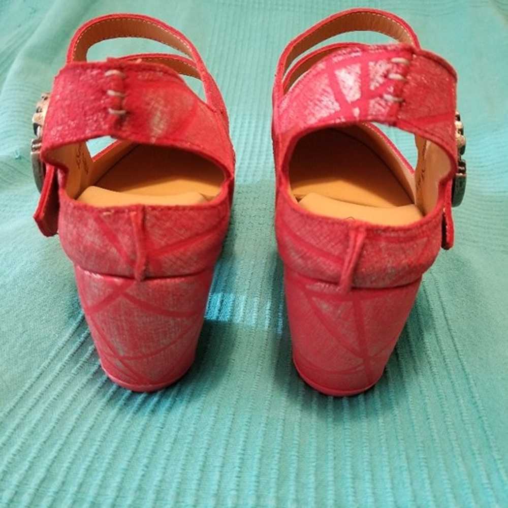 Fluevog Prepare Find red-orange platform slingbac… - image 5