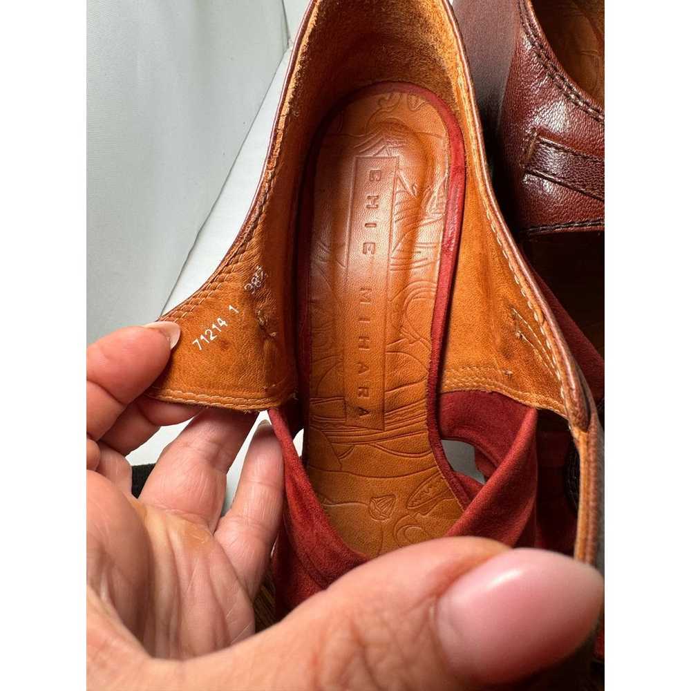 CHIE MIHARA Mixed Leather Mary Jane Pumps size 38… - image 10