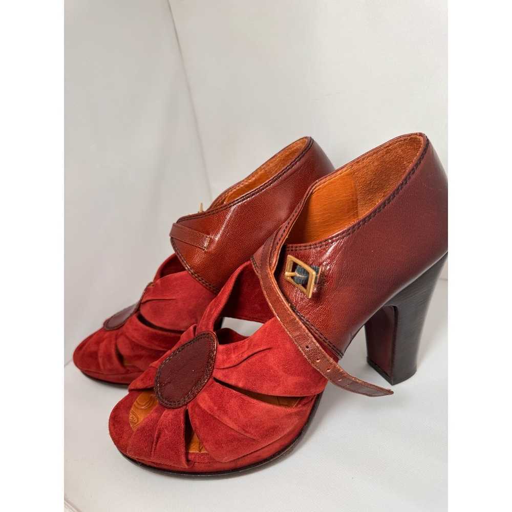 CHIE MIHARA Mixed Leather Mary Jane Pumps size 38… - image 12