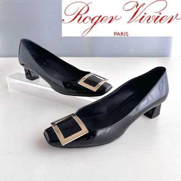 Roger Vivier flat shoes pumps square toe enamel sh