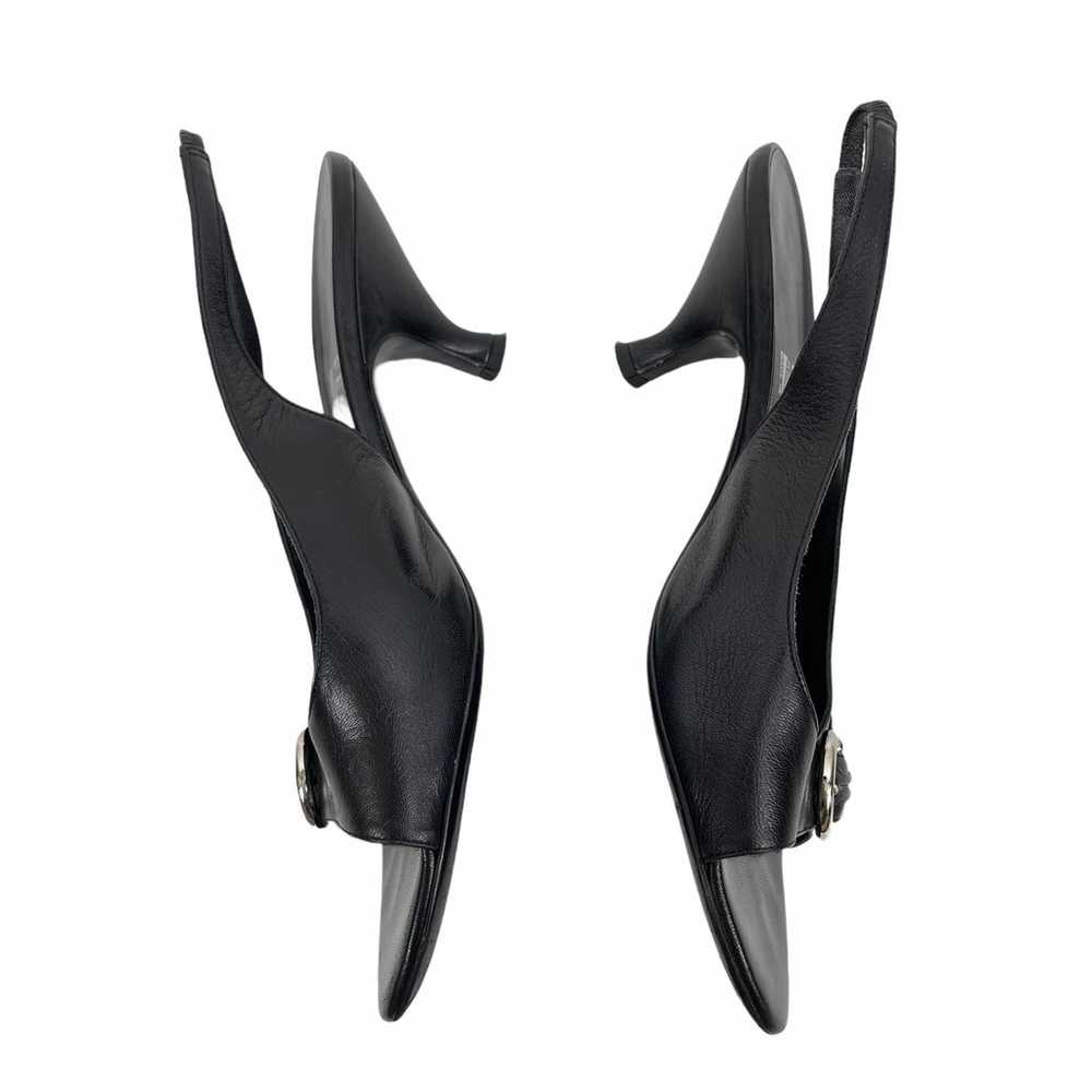 Salvatore Ferragamo Black Gancini Slingback Sanda… - image 7