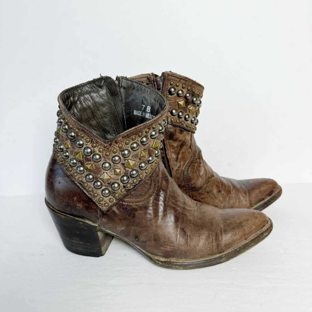 Old Gringo Women's Brown Beaded Block Heel Side Z… - image 2